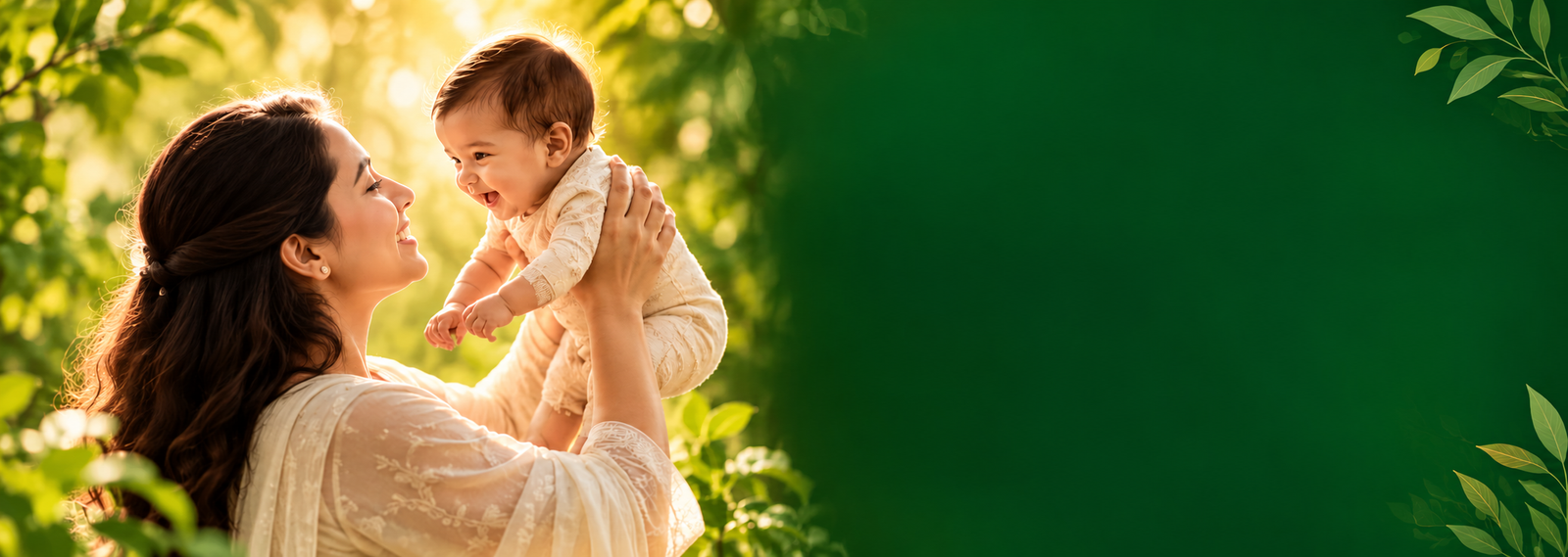 Mother and baby sharing a happy moment