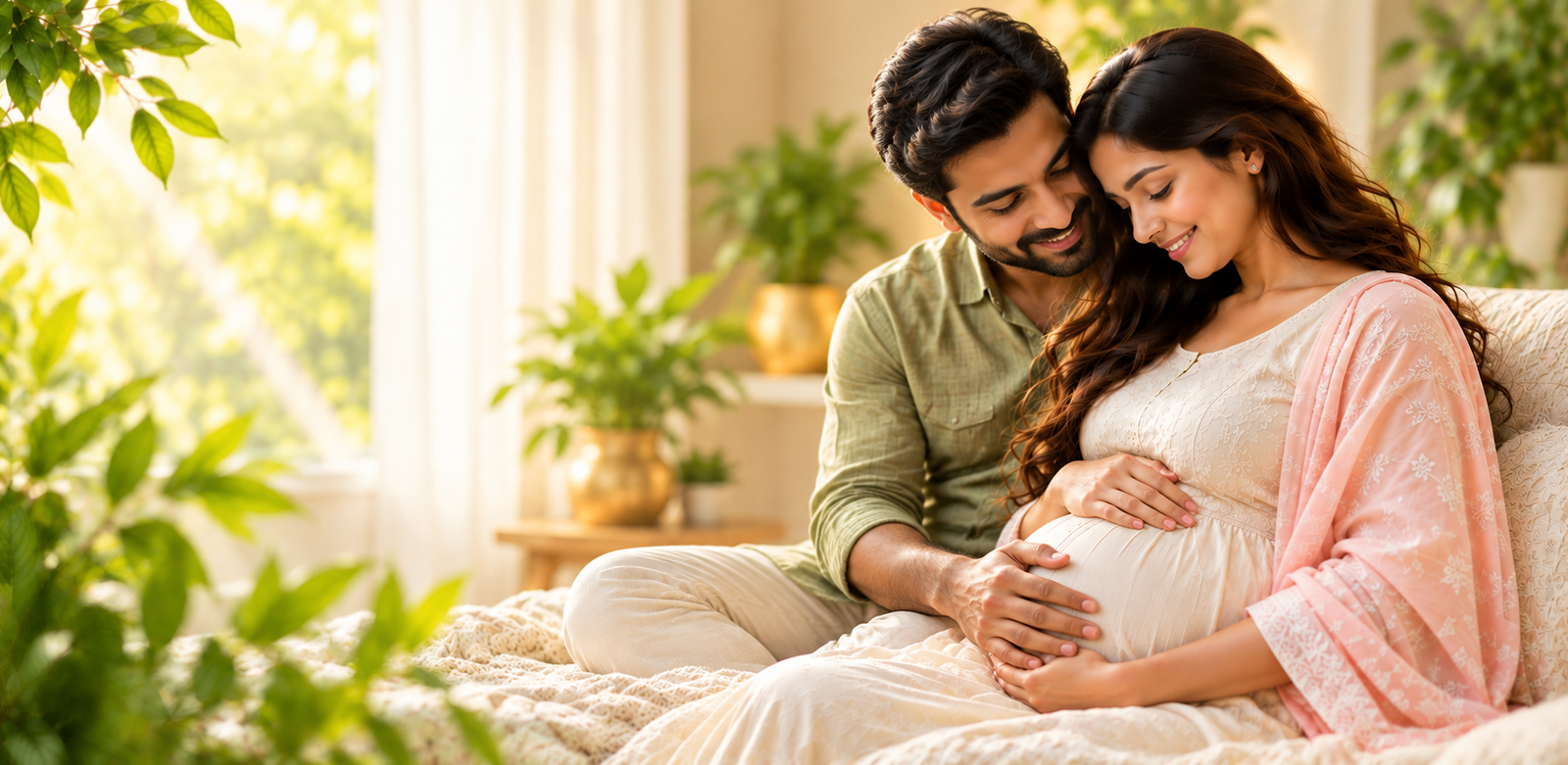 Expecting couple on their parenthood journey